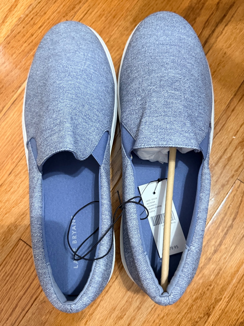NWT Light Blue Slip-On Casual Loafers - 12 Wide - Chambray